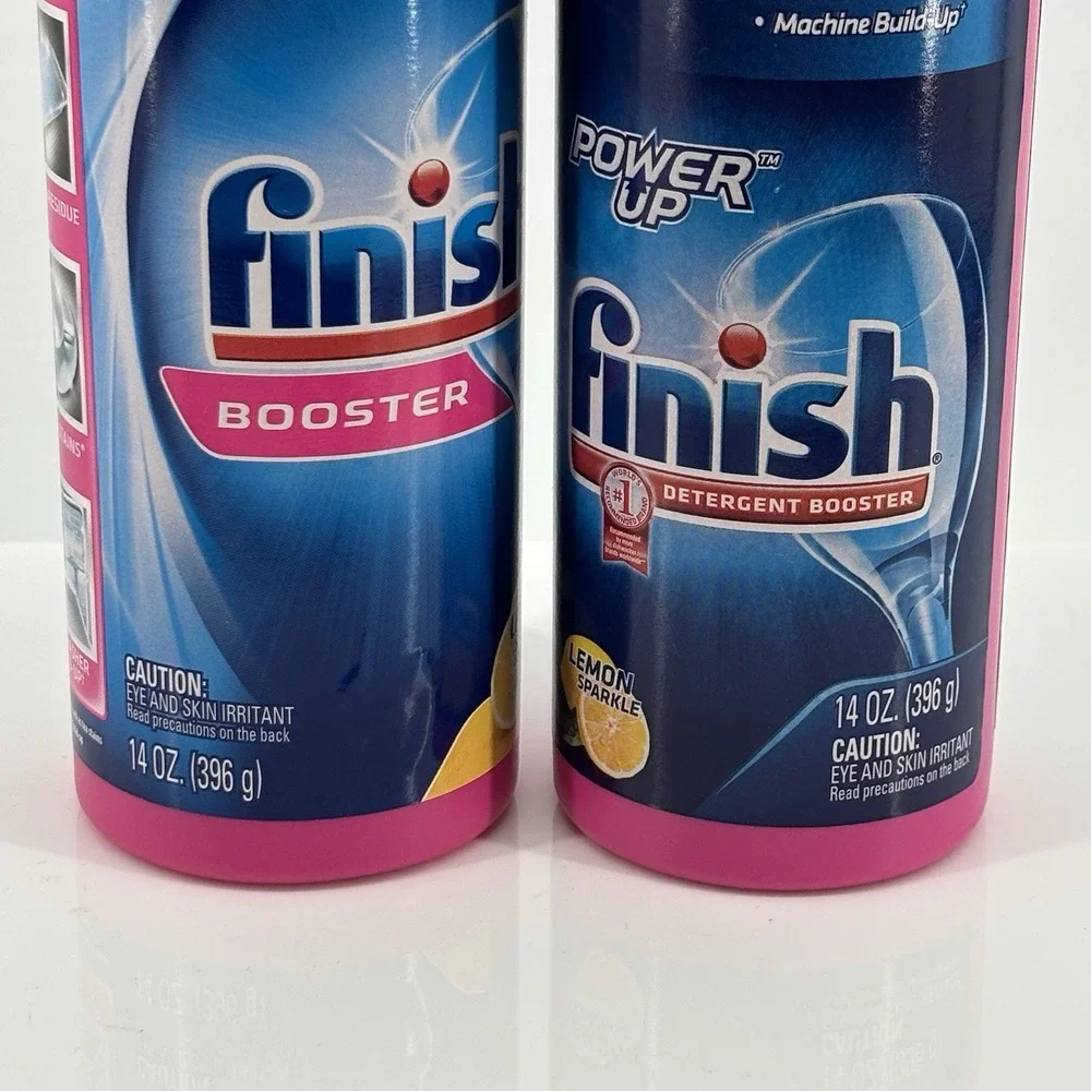 Finish Hard Water Booster Powder 14 Ounces Hard Water Lemon Sparkle Lot of 2